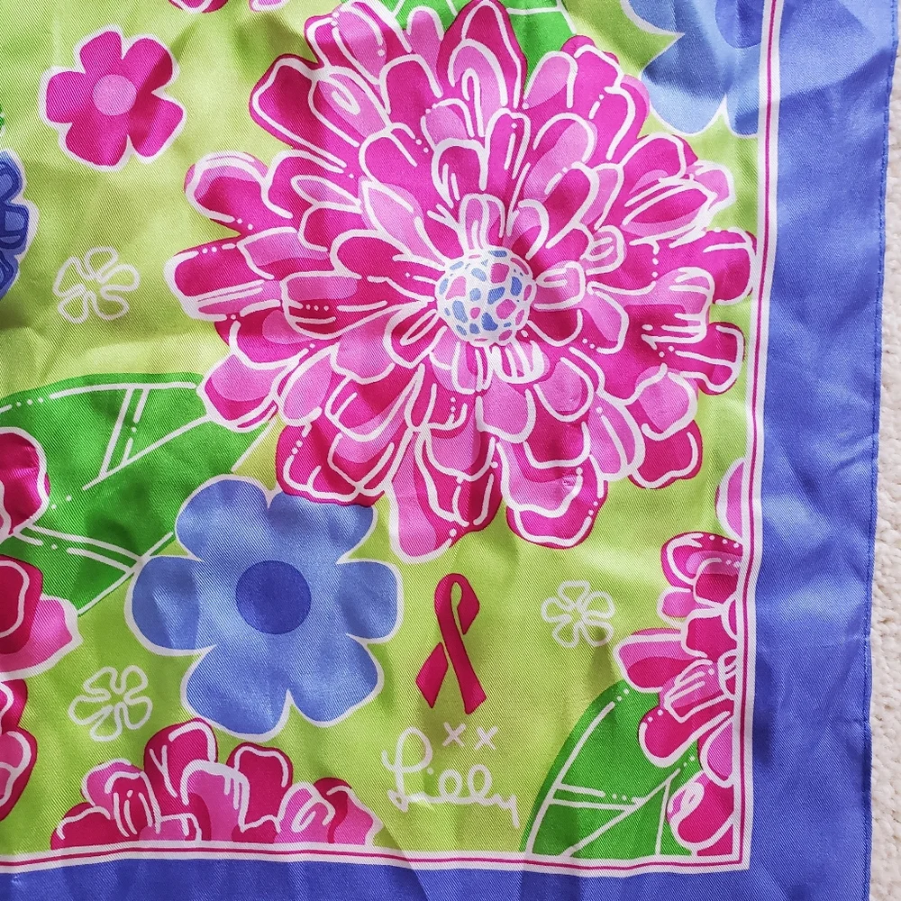 Lilly Pulitzer Floral Long Silky Scarf